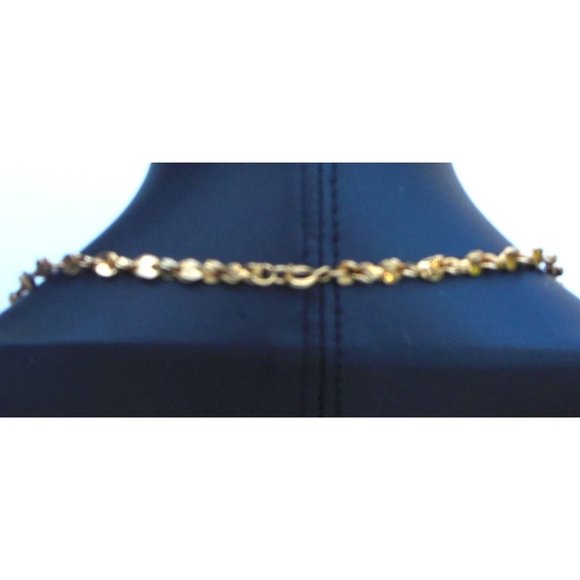 Thick Gold Tone Twisted Snake or Nugget Chain 26" - Picture 4 of 4